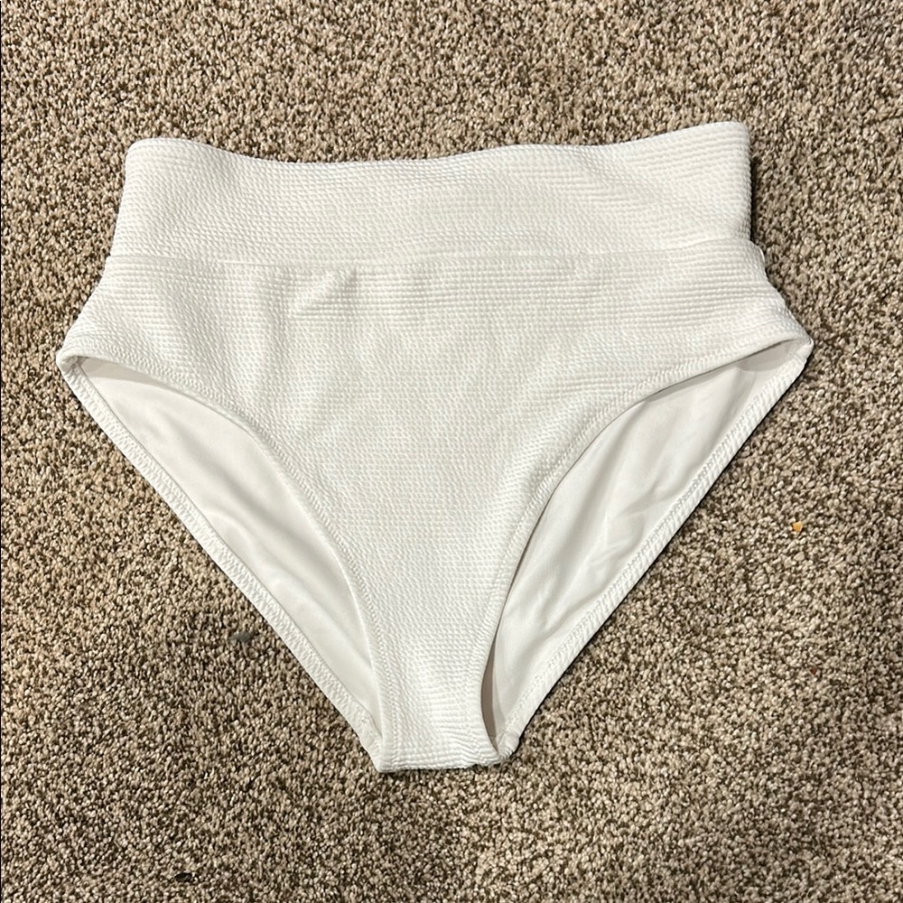 Old Navy White High-Waisted Bikini Bottom